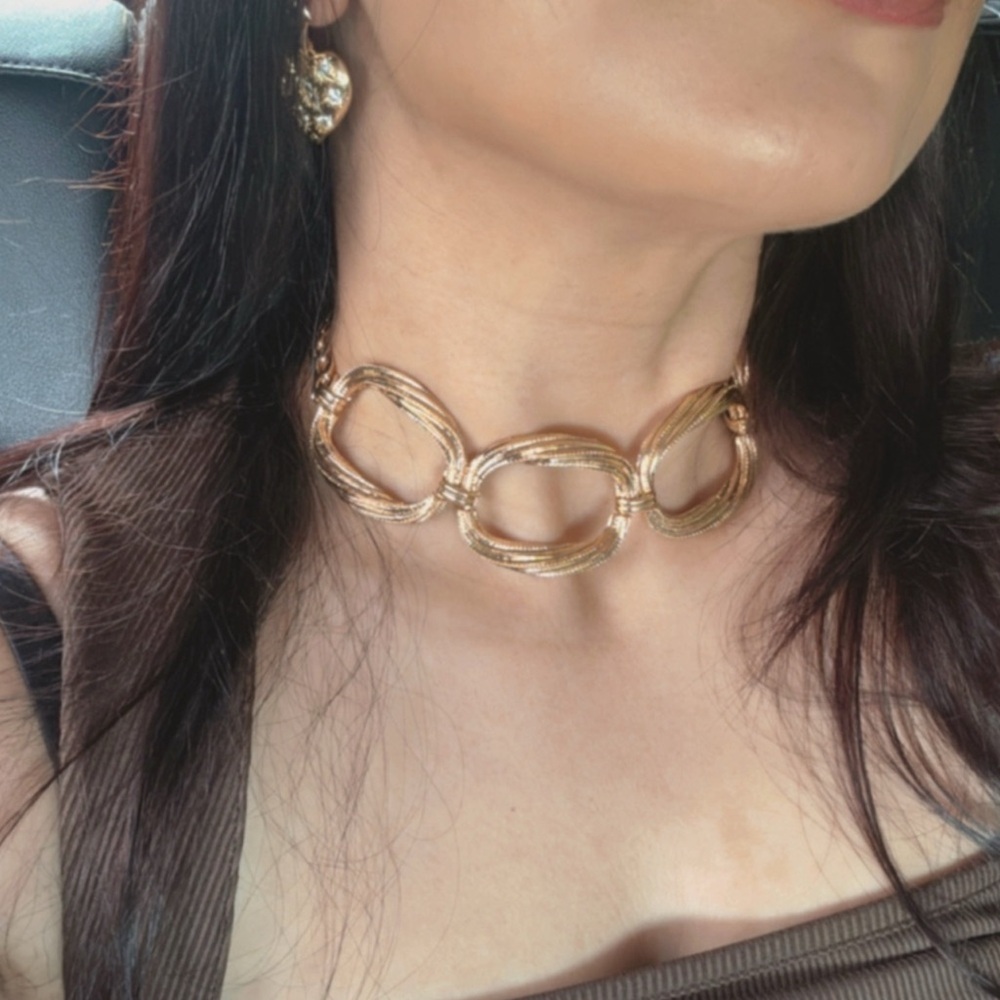 NWT Zara Elegant Gold Chain Choker Necklace - Picture 7 of 7